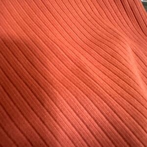 GAP Orange One Shoulder Dress bodycon ribbed